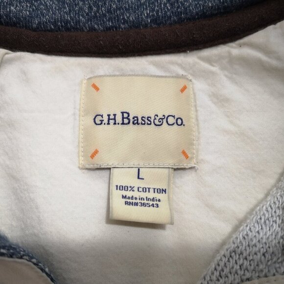 G.H. Bass & Co. Men's Size Large Navy Straight Fit Sweat Top - Picture 3 of 9